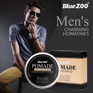 azul zoo pomade larga duración pomade pelo natural aceite depilación fuerte retención de cera para el cabello gel bálsamo barro para hombres estilo borde control
