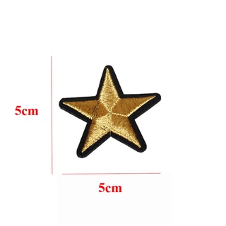 ENHANCE 5/10Pcs DIY Craft Stars Patches Clothes Decoration Applique Iron-On Patch Apparel Sewing Fabric Sew on Embroidery Fabric Badge Stickers (2)