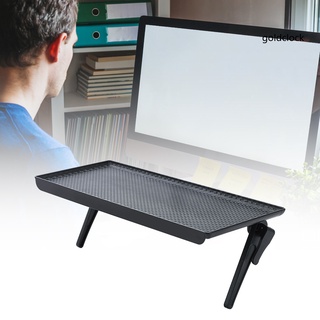 goldclock estante de almacenamiento ajustable fuerte capacidad de rodamiento cóncavo-convexo diseño de pantalla de tv soporte de almacenamiento para escritorio