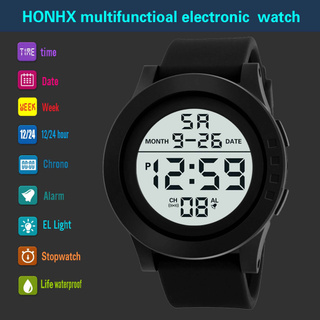 HONHX reloj Digital LED para hombre fecha deporte mujeres reloj electrónico al aire libre