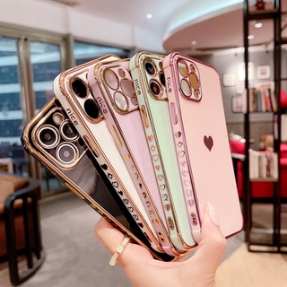 Luxury Side Frame Plating Case for IPhone 11 12 Pro Max Mini 7 8 Plus X XS Max SE 2020 Case Phone Casing Soft Plated Electroplated Protect Cover