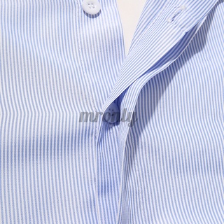 mr camisa de solapa a rayas estilo coreano de manga larga para hombre (6)