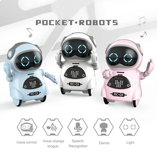 Robot de bolsillo Mini Robot juguetes regalo hablar diálogo interactivo reconocimiento de voz grabación cantando baile inteligente Robot (6)