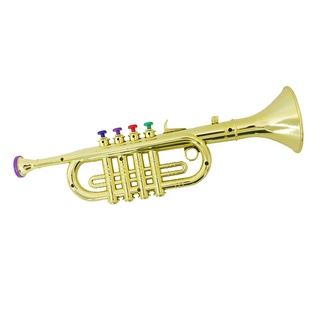 trompeta de plástico con 3 llaves de color para niños juguete de desarrollo temprano