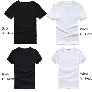 CARE Hot V/Round Neck Slim Casual Tee Men's T-shirt Cotton Solid Simple Fitness Short Sleeve/Multicolor