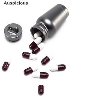 [auspicioso] Botella de aleación de aluminio impermeable sellado de medicina cápsula botella al aire libre herramienta buena mercancía