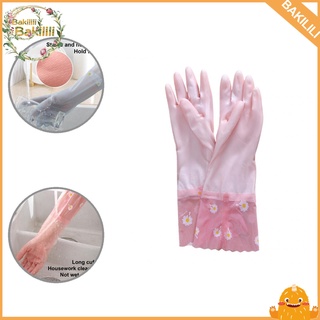 [bk] guantes de pvc de manga larga guantes de goma sin olor para cocina