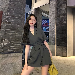 Mujer estilo coreano nuevo verano delgado cintura alta suelta piernas anchas mono