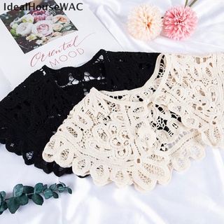 [IdealHouseWAC] Shawl O-Neck Doll False Collar Shirt Women Hollow Crochet Lace Detachable Collar Hot Sale