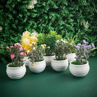 Roadgoldsky Mini Plantas Artificiales Bonsai Pequeño Árbol Simulado Falsas Flores Arte WDSK (3)