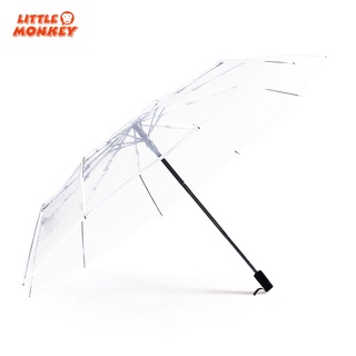 Paraguas de sol plegable paraguas transparente de lluvia transparente portátil multifunción compacto plegable automático