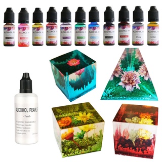 SEA 11 Colors Alcohol Ink Set Concentrated Paint Colour Dye Choice for Handmade Lovers Resin Crafting Novice Non-toxic (5)
