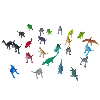 [simhoa] 24 piezas de plástico dinosaurio modelo de juguete conjunto de niños pretender juego educativo animales figuras regalo de cumpleaños para niño