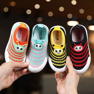 Caterpillar Baotou niñas zapatos de malla transpirable niños S niños pequeños de suela suave calcetines de bebé zapatos de niños niños zapatos de red