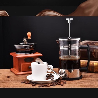 [XMEMXFNC] Cafetera de Caf Exprs de T de Prensa Francesa Clsica de Acero Inoxidable 350 Ml 1-2 Tazas