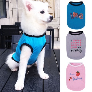 predowhen Pet Tops Fashion Printed Pattern Cotton Puppy Vest for Summer (1)
