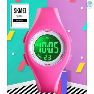 Nuevo SKMEI 1459 luminoso 5ATM impermeable Digital reloj deportivo infantil alarma calendario semana fecha hora reloj de pulsera para adolescentes con correa de PU (8)