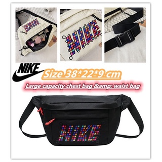 READY STOCK Nike Unisex Cintura Bolsa De Pecho Grande Casual Hombro Crossbody Bolso