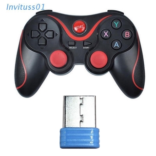 INVI adaptador USB receptor Bluetooth inalámbrico Gamepad consola Dongle para T3/nuevo S5 (rojo) controlador de juegos