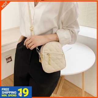 Mujer hombro Sling teléfono móvil bolsa Ins estudiante Crossbody bolso Lingge moda nuevo Mini bolso cuadrado