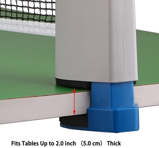 Red de tenis de mesa retráctil de repuesto, red de Ping Pong y poste con bolsa de almacenamiento de PVC, (1,7 m, se adapta a mesas de hasta 2,0 pulgadas 5,0 cm) (3)