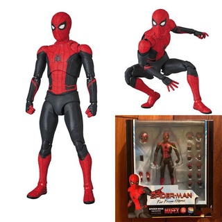 Marvel Vengadores Héroe Spiderman Mafex No . 113 Spider Man Cómic Ver Articulaciones Figura Móvil Modelo Juguetes 15cm (1)