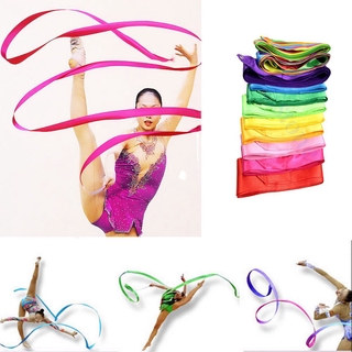 TAECHI 7 color Training Ballet 4M Art Gymnastic Twirling Rod nuevo gimnasio cinta de baile rítmico Multicolor Streamer/Multicolor (6)