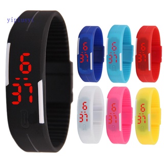 yiplusyi - reloj de pulsera electrónico luminoso de silicona para pareja, regalo