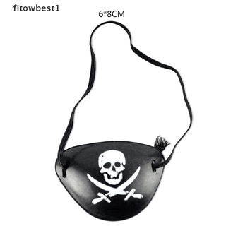 Fbmx 4Pcs Halloween Pirate's Treasure Caribbean Pirate Cosplay Hat Knife Eye Mask Glory