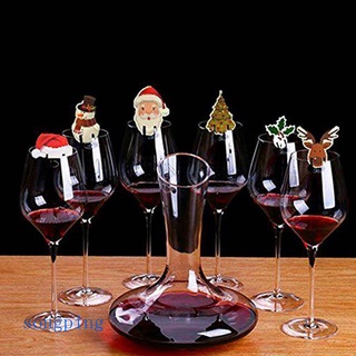 songping 10pcs tarjeta de copa de vino adornos de navidad decoración de navidad para el hogar copa de vino tarjeta de navidad decoración de navidad accesorios de navidad