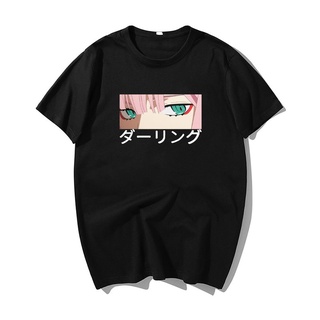 Darling in the franxx anime Harajuku Zero TWO Beautiful print T shirt men tops loose summer short-sleeve chic male T-shirt