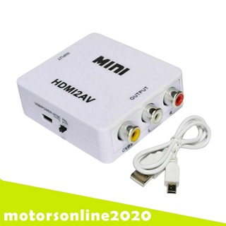 [motorsonline2020] adaptador hdmi a rca mini compuesto 1080p audio video av convertidor