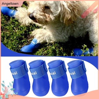 (AngelTown) Botas de perro caliente impermeable antideslizante zapatos para mascotas bota perro cachorro (todo) (3)