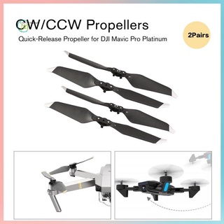 prometion 2 pares 8331 cuchilla de repuesto de liberación rápida de bajo ruido hélice para dji mavic pro platinum drone rc accesorios piezas