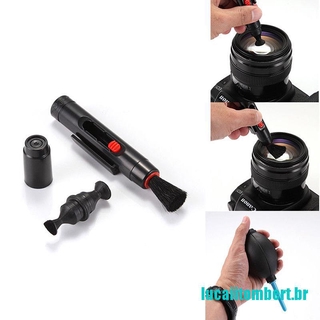 () 3 en 1 limpiador de lente limpiador de polvo pluma soplador kit de tela para cámara dslr vcr (8)