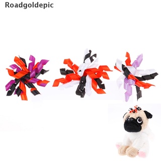 roadgoldepic rollo hecho a mano cinta perro arco halloween aseo pelo pequeña flor wdep