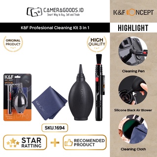 K&F Professional 3 en 1 Kit de limpieza de Micro fibra para soplador de aire