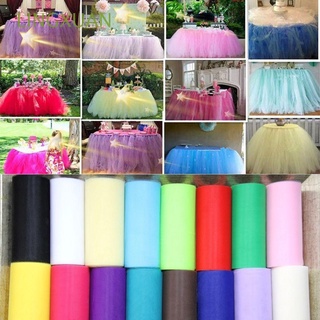 lingxuan 6"x25 rollo de tul carrete de novia boda artesanía regalo festival fiesta tutú envoltura tela decoración/multicolor