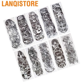 Lanqistore - pegatinas para tatuaje, diseño de cuerpo falso, 10 hojas, 10 unidades, impermeable (4)