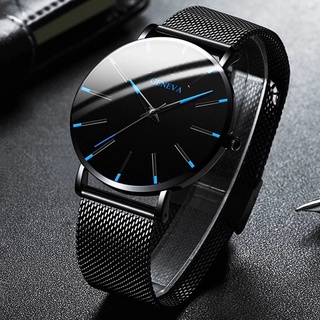 Reloj Hombre Minimalist Men's Fashion Ultra-thin Watches Men Business Stainless Steel Mesh Belt Casual Simple Quartz Watch Men Gifts