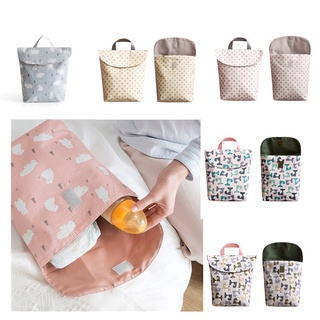 bolsas de pañales de bebé bolsa de maternidad impermeable de tela húmeda pañal mochila reutilizable cubierta de pañales secos bolsa húmeda para mamá cuidado del bebé