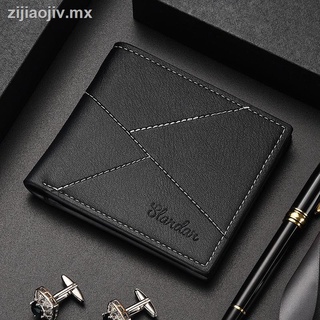 ☇✴♤wallet male short 2021 new multi-card trend wallet men s coin purse student personality stitching wallet thin