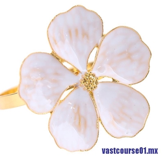 【course】6pc Wedding simple plum napkin napkin 5 petals lucky flower napkin ring napkin (6)