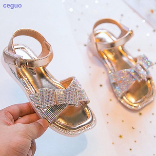 2021 summer new high-end atmospheric bow rhinestone girls sandals little girl princess shoes performance shoes children s shoes