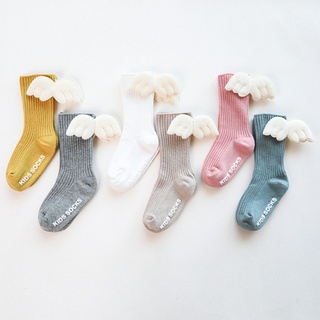 Calcetines Para bebé recién nacido De algodón antideslizante con alas/calcetines medianos Para bebés De 0-5 años