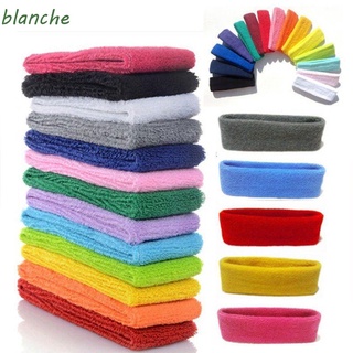blanche moda sudor banda colorida tenis deporte cabeza banda yoga algodón unisex sudor banda baloncesto/multicolor