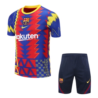 Barcelona 2122 traje de entrenamiento pre-partido jersey deportivo top traje S-2XL (pantalones bolsillo con cremallera)