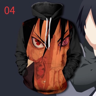 Naruto Hoodie Anime sweater 3D print Coat unisex Outerwear Uchiha Sasuke (4)