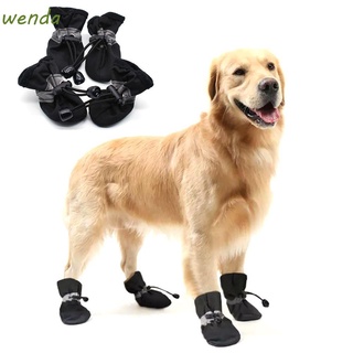 WENDA 4 piezas / 1 juego Zapatos para mascotas De suela blanda Botas para perros Suministros para perros Para verano Anti escaldaduras Protección de muebles Suave Cuidado de la pata Impermeable Protector de pata/Multicolor