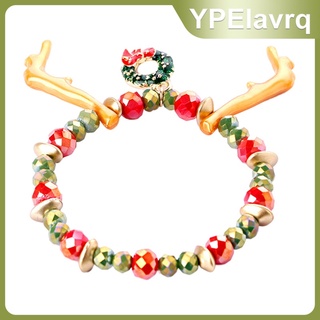 santa muñeco de nieve pulsera charm pulsera perlas coloridas, colores mezclados para accesorios de joyería acción de gracias navidad